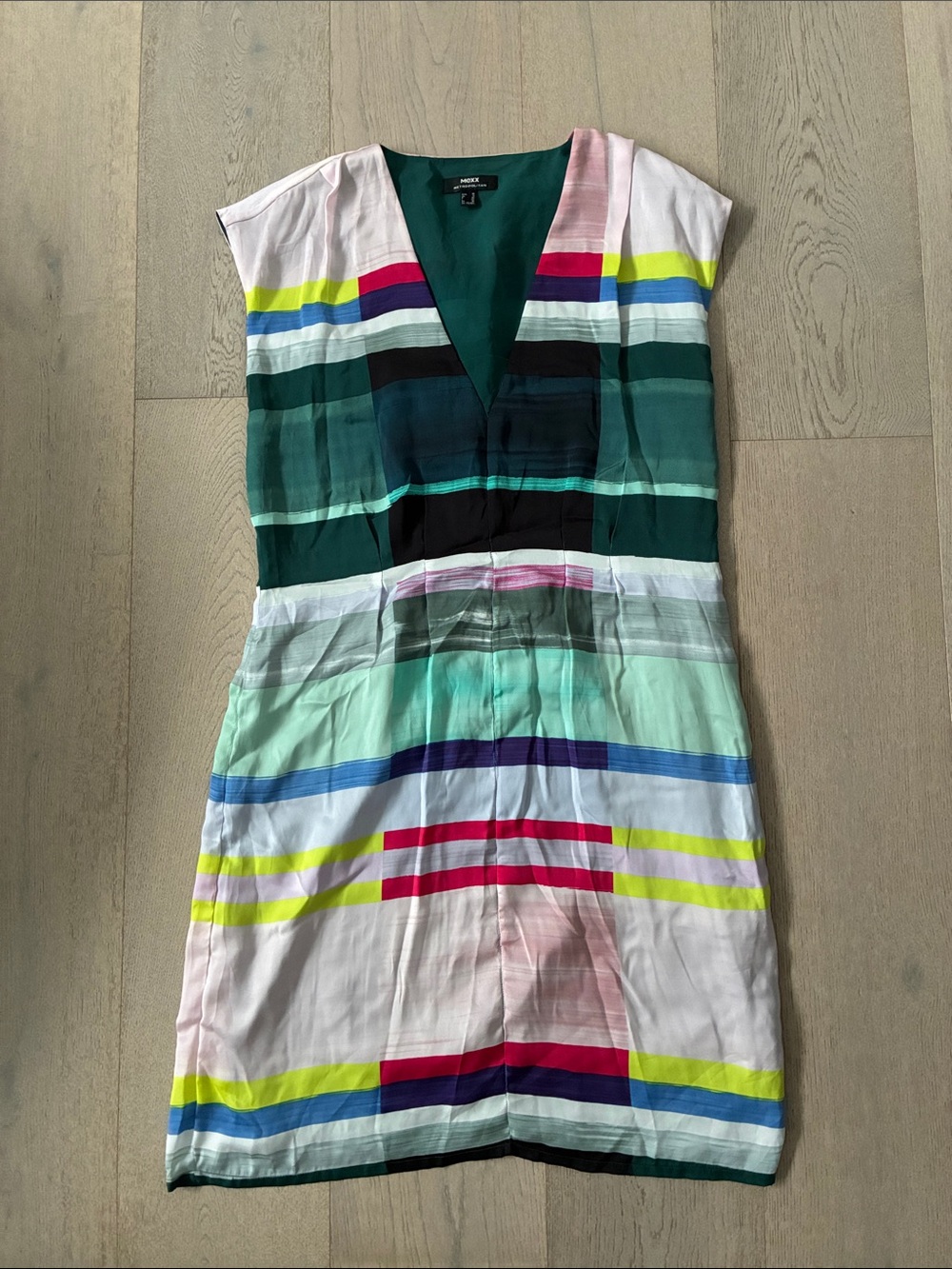 MEXX - Striped V-Neck Summer Dress in Multi-Color